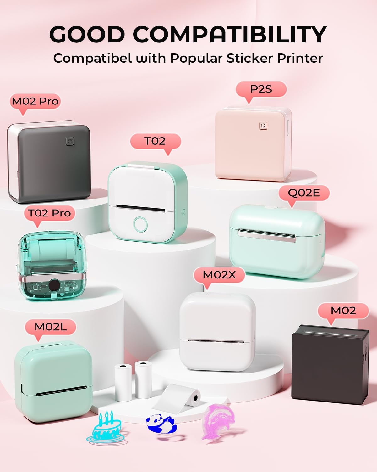 Memoking T02 Color Sticker Paper Colorful Transparent Sticky Paper Refill Co…