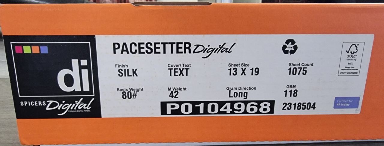 Digital Paper HP Indigo Silk Text 13×19 080 42M Long GSM118 1075/Sh