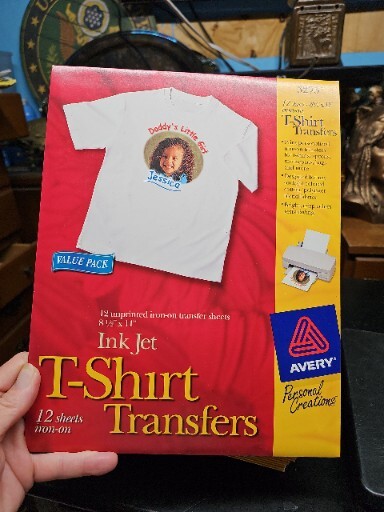 22 Avery Fabric Transfers Inkjet Printers 8 1/2 x 11 White 12 Packs 264 Pieces