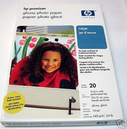 HP Premium Glossy Photo Paper (60) 4×6 NEW #Q1988A C size 4″X6″ prints INKJET
