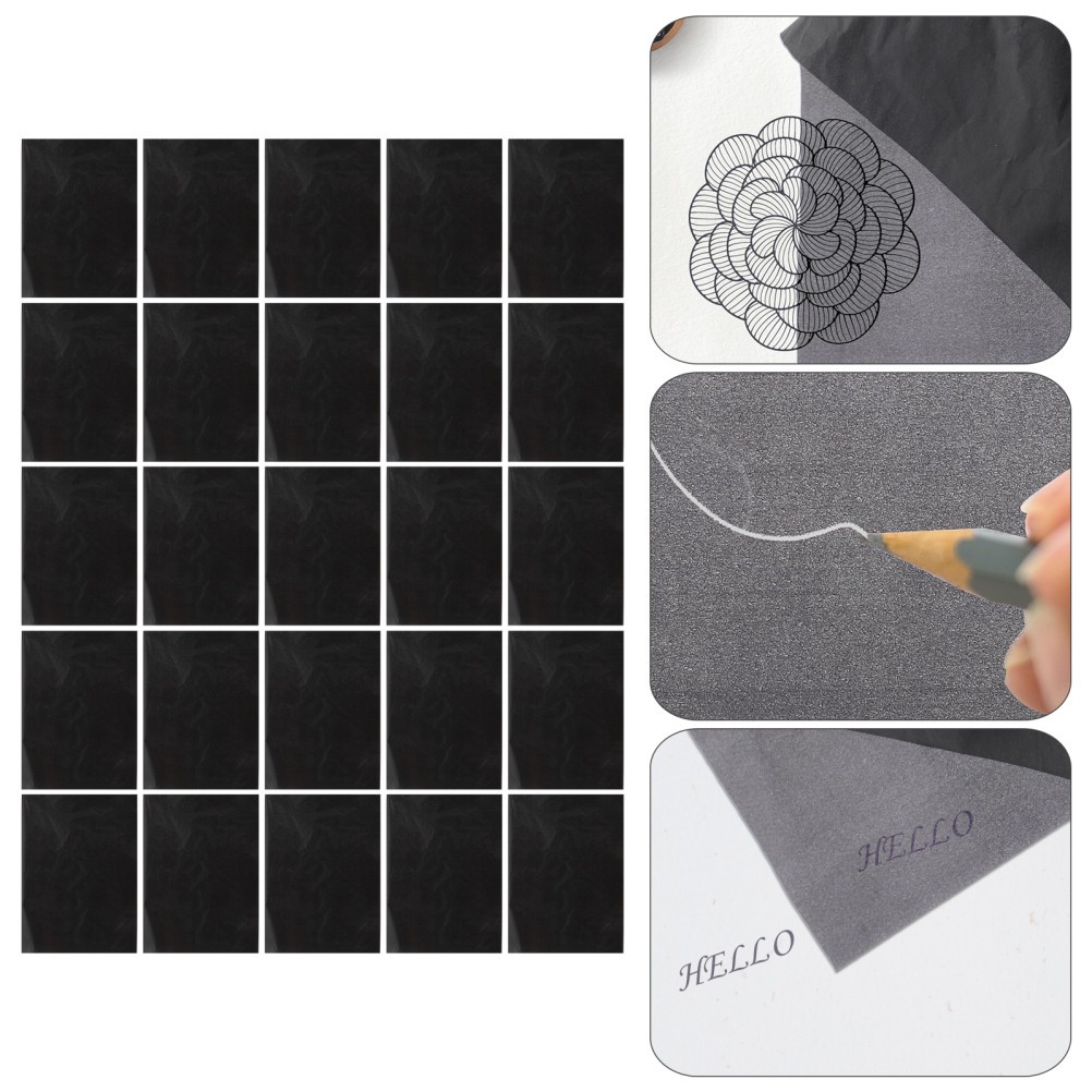 25 Pack Graphite Carbon Tracing Paper Durable Carbon Transfer Paper for Art