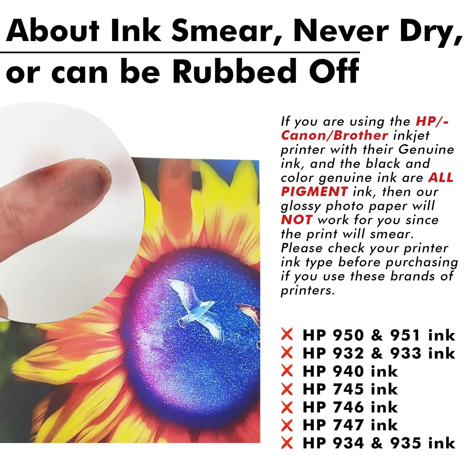 100 Sheets Koala 8.5×11 Inch Glossy Photographic Paper 48LB Inkjet Dye Ink