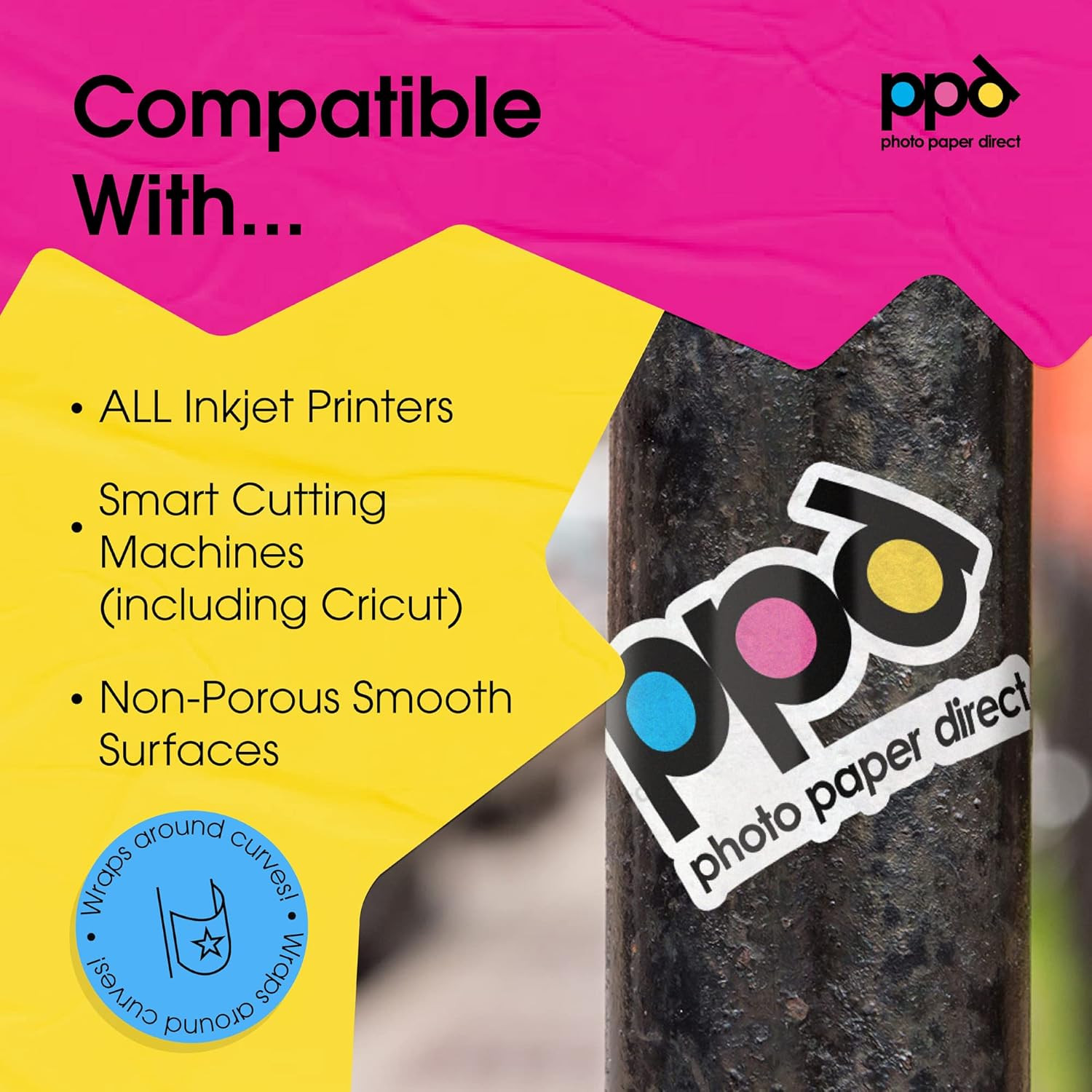 Premium Printable Vinyl Sticker Paper for Inkjet Printer – 40 Sheets Matt Sticke