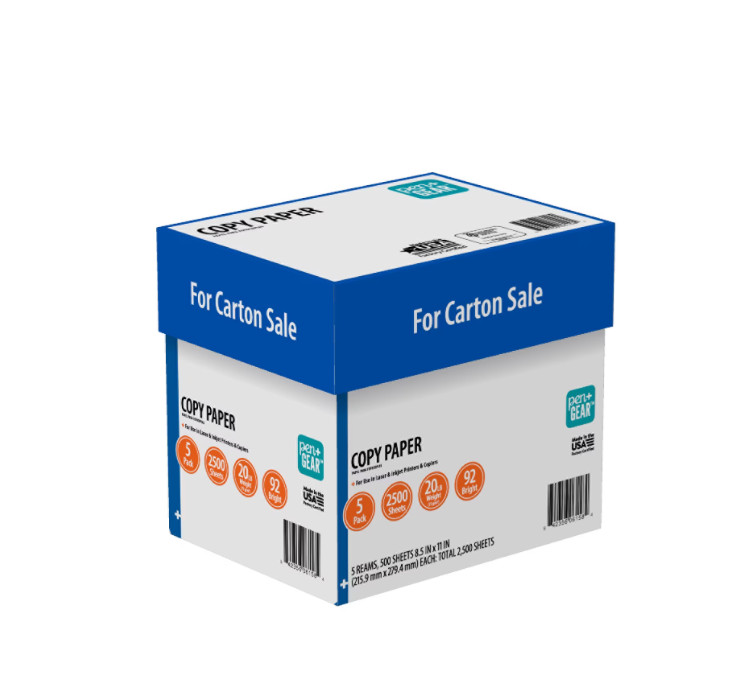 Pen+Gear Copy Paper, 8.5″ x 11″, 92 Bright, 20 lb., 5 Reams (2,500 Sheets)