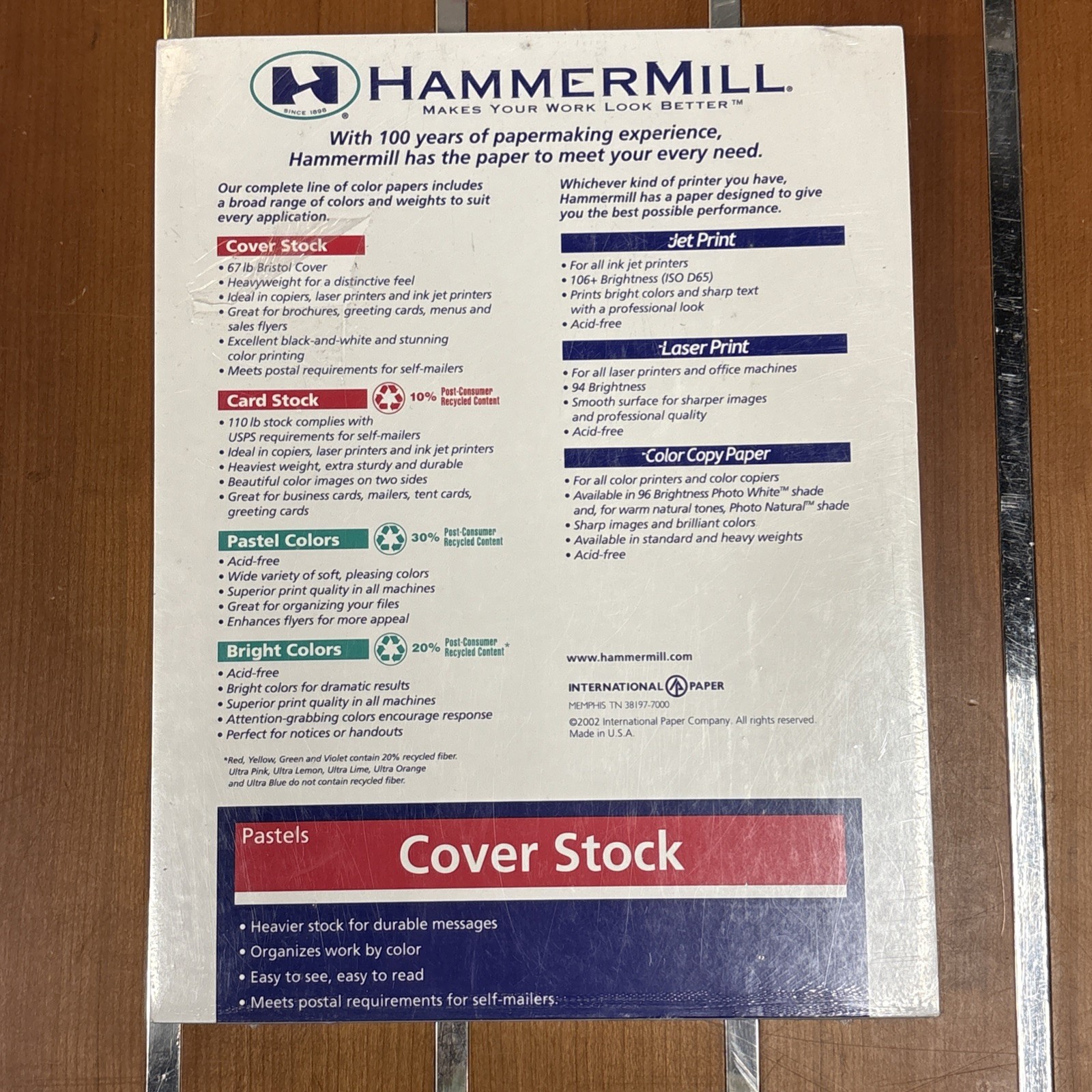 Hammermill Cover Stock – Pastels, Blue – 125 Sheets, 8.5×11, 67 lb Bristol Cover