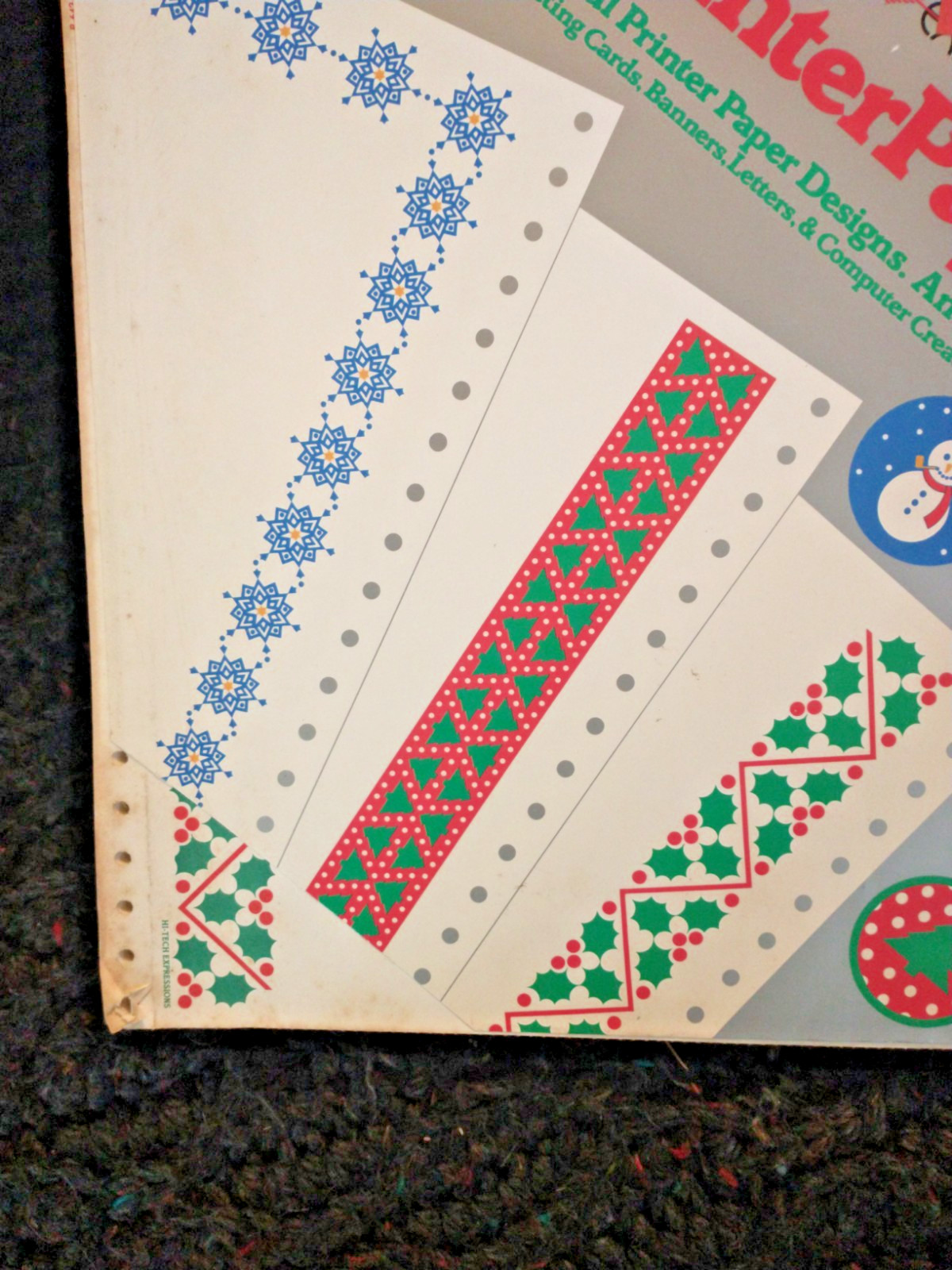 Hi Tech Expressions Continuous Printer Paper Lot Dot Matrix Greeting Paper