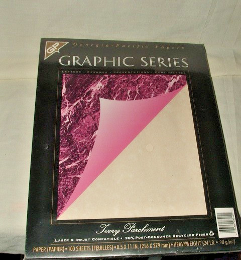 Printer Paper 100 Sheets + Christmas Sheets GP Graphic Series IVORY PARCHMENT