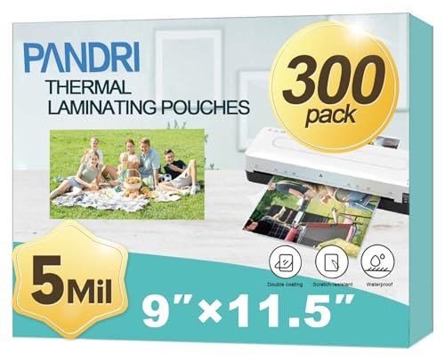 Laminating Sheets, Thermal Laminator Pouches Holds 8.5 x 11 Inch, 5 300 Pack