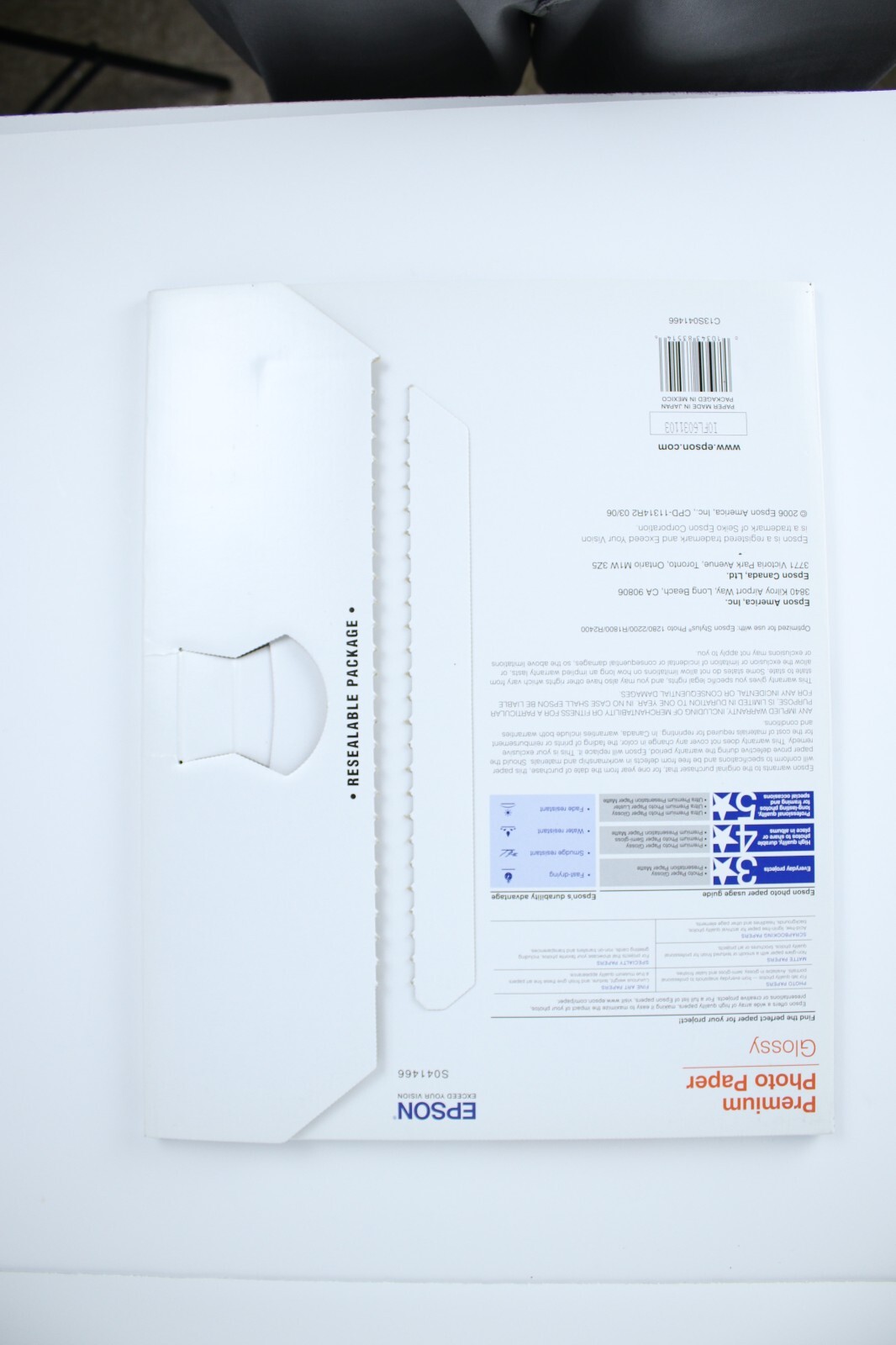 Epson Presentation Paper, 45 lbs., 11 x 14 Premium Matte and Premium Glossy