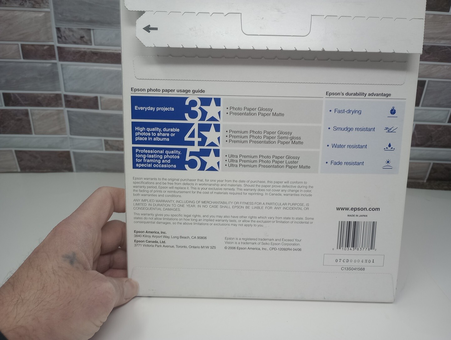 Epson Premium Presentation Paper MATTE 8.5×11″ Double-Sided 50 Sheets