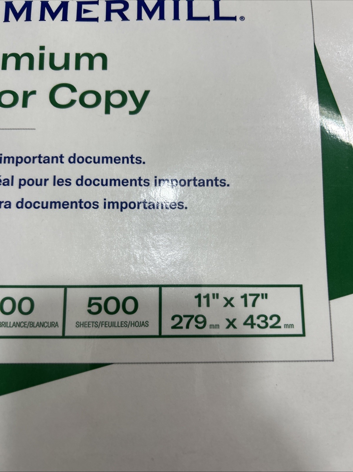 Hammermill Premium Color Copy Paper 28lb 500 Sheets 11×17 Super Bright White