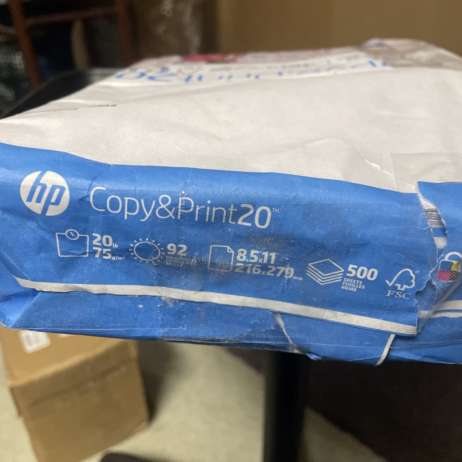 HP Office20 Printer Paper White Copy Print Letter Size 8.5″x11″ Paper-750 Sheets