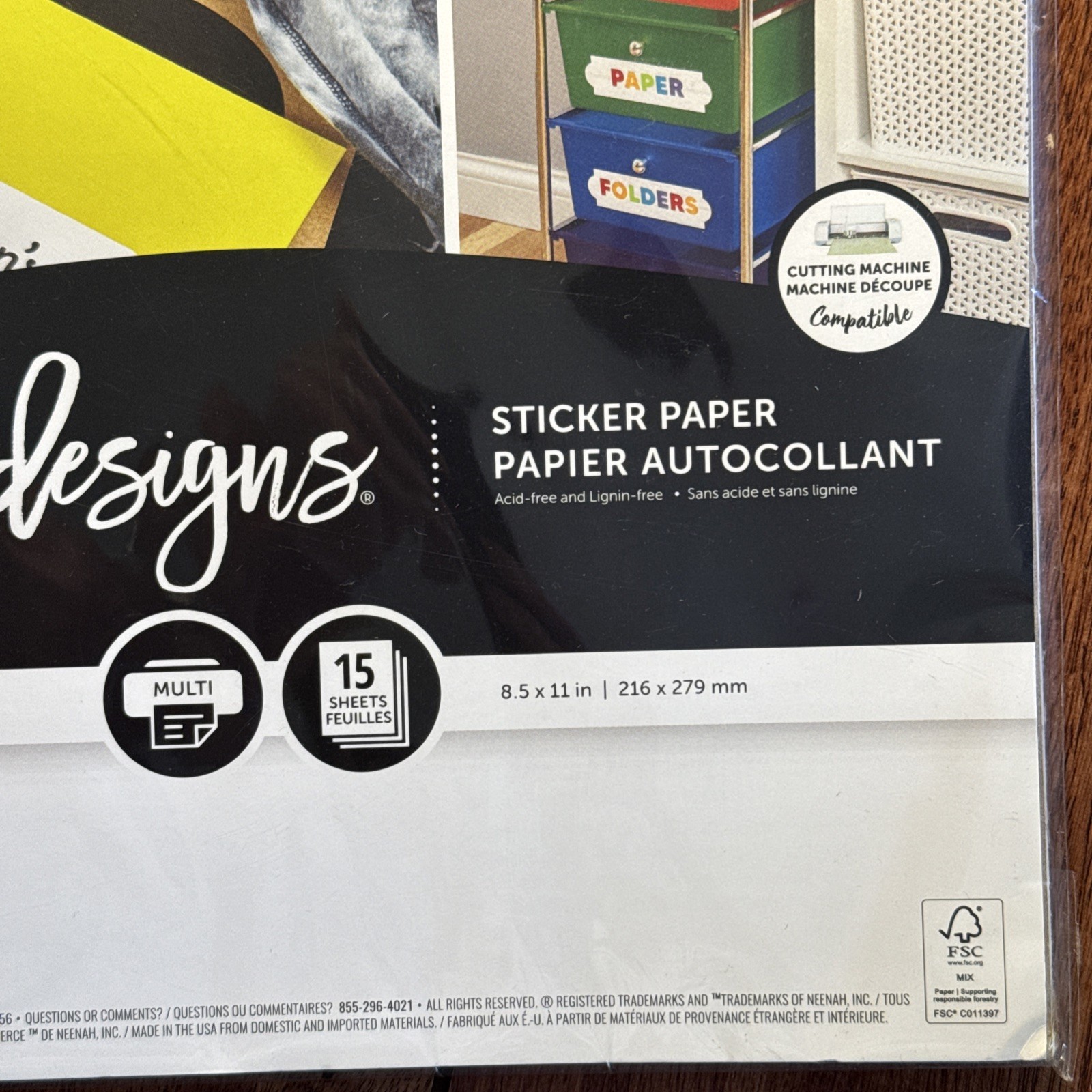 Astrodesigns White Sticker Paper 8.5″ x 11″ Fully Adhesive 30 Sheets New