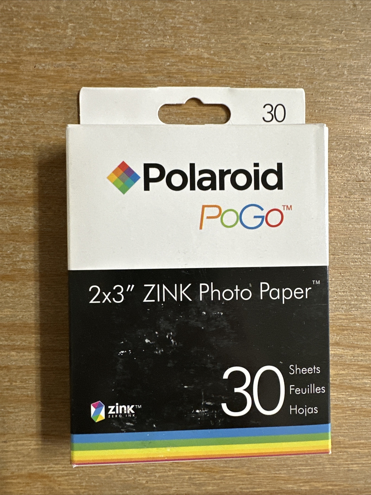 Polaroid PoGo 2×3″ Zink Photo Paper 30 Sheets New Sticky Backed Full Color