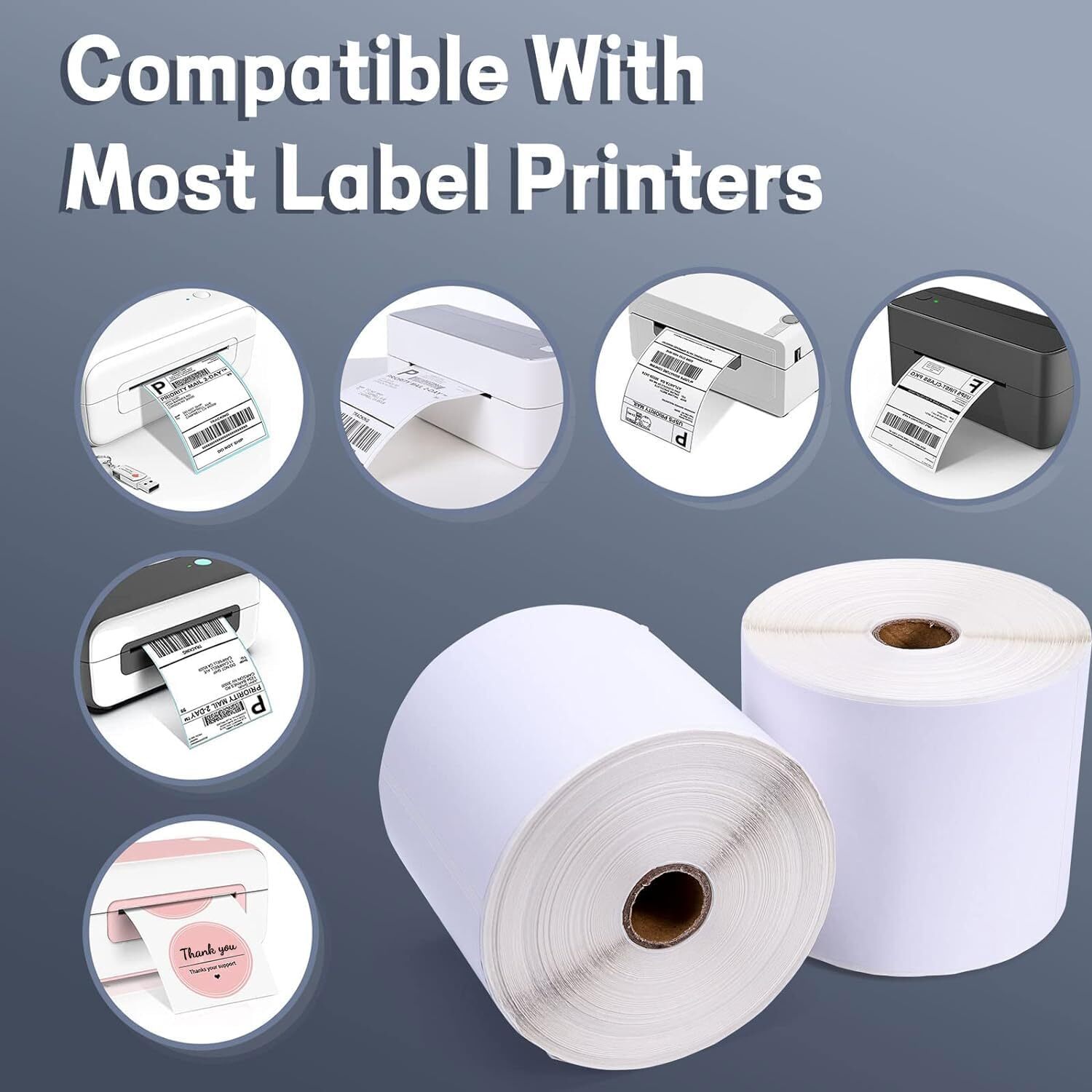 Direct Thermal 4×6 2×2 3×3 Label Shipping Label Self Adhesive For USPS UPS