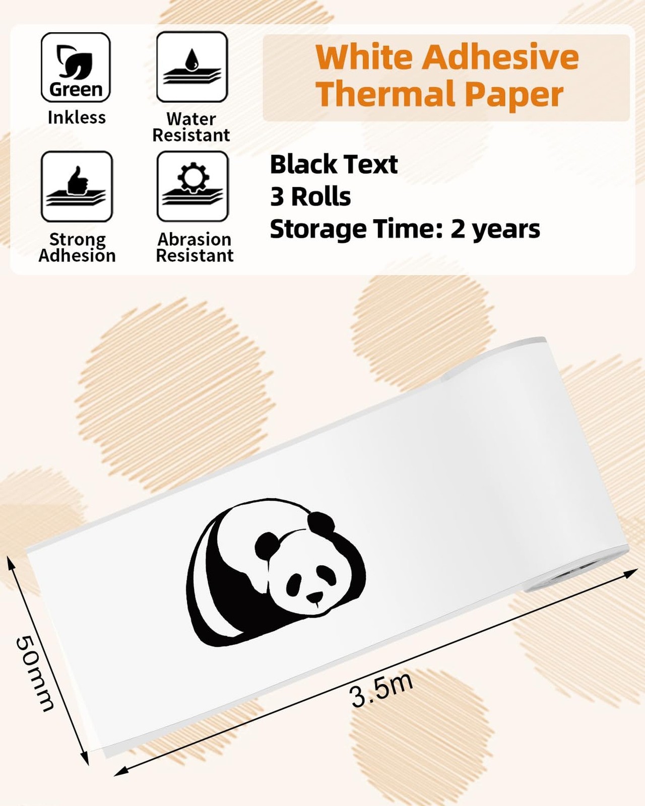 Phomemo T02 White Adhesive Thermal Paper, Sticker Paper Printer Paper, 1.96″ …