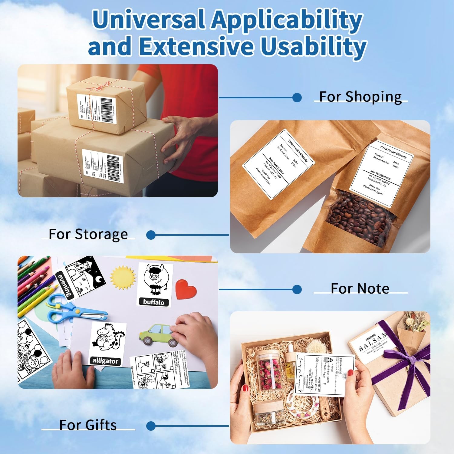 5 Rolls Self Adhesive Thermal Paper for Mini Bluetooth Pocket Printer 57×30 mm