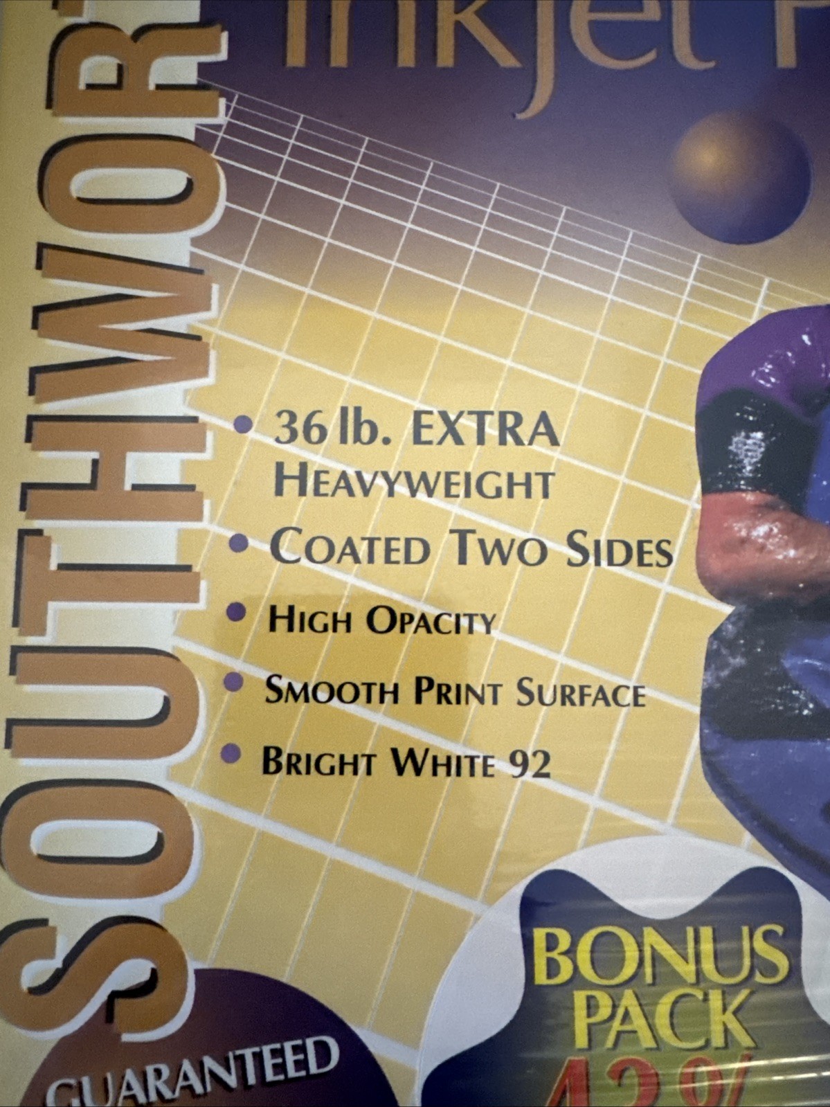 Southworth Coated Heavyweight 36 lb Inkjet Copy Paper Bright White 92 W31QC USA