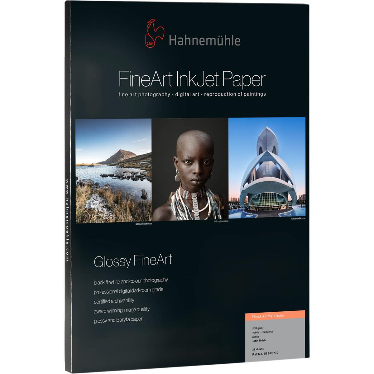 Hahnemuhle FineArt Baryta Satin Photo Paper (17×22″), 25 Sheets #10641224