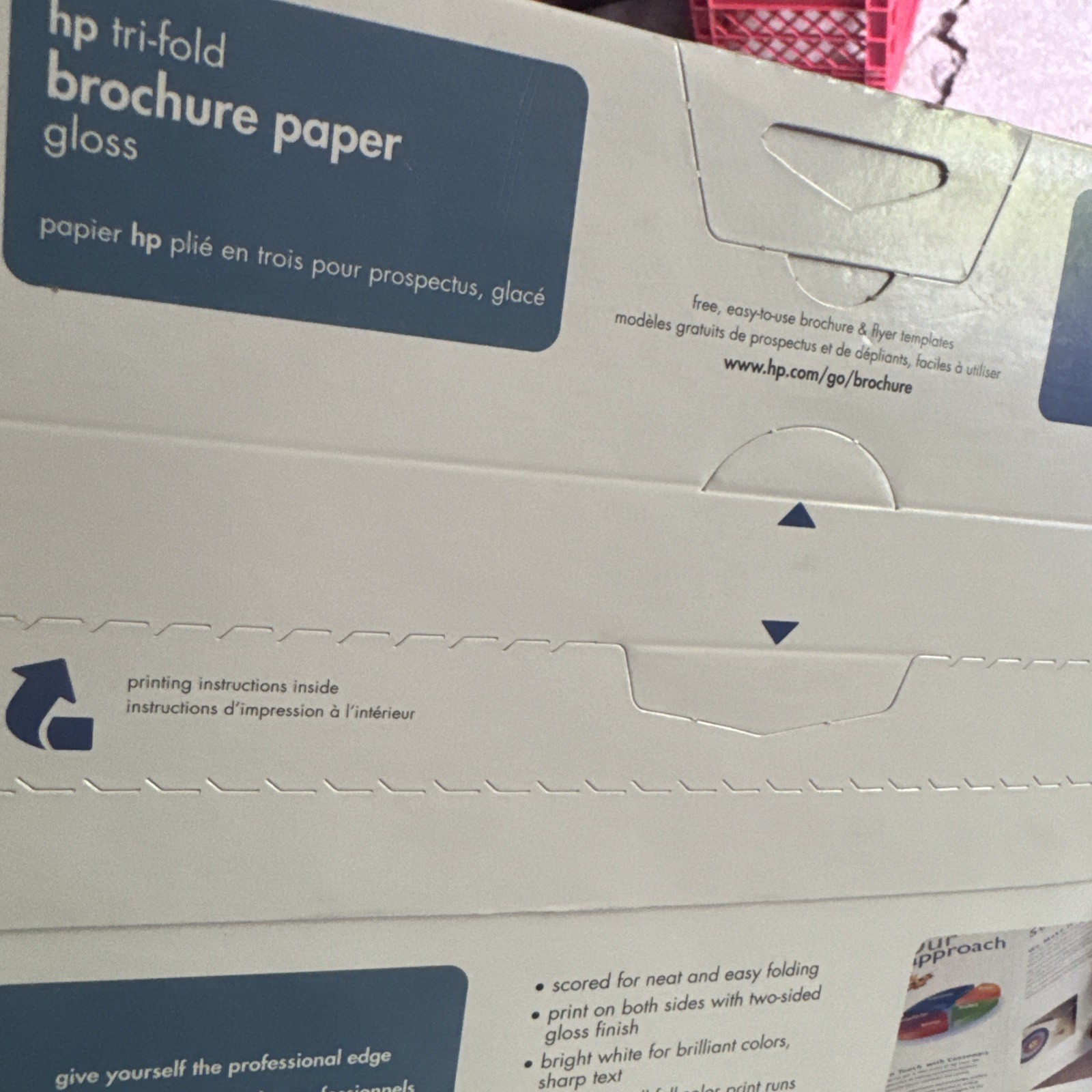 HP Tri-fold Brochure Paper Glossy, 8.5″ x 11″ 48 lb C7020A 100 sheet qty NIB