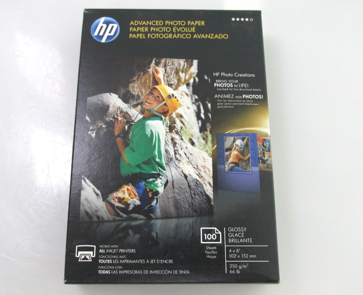 HP Advanced Photo Paper 100 Glossy 4X6 Sheets 66lb Q6638A New! Print At Home