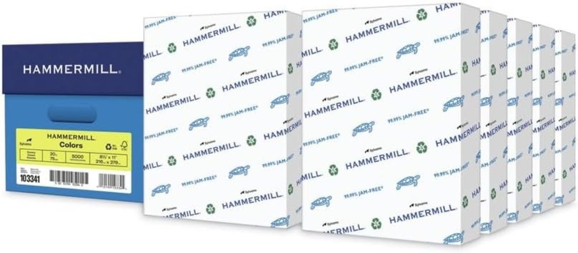 USA Made Colored Copy Paper, 8.5×11 – 5000 Sheets