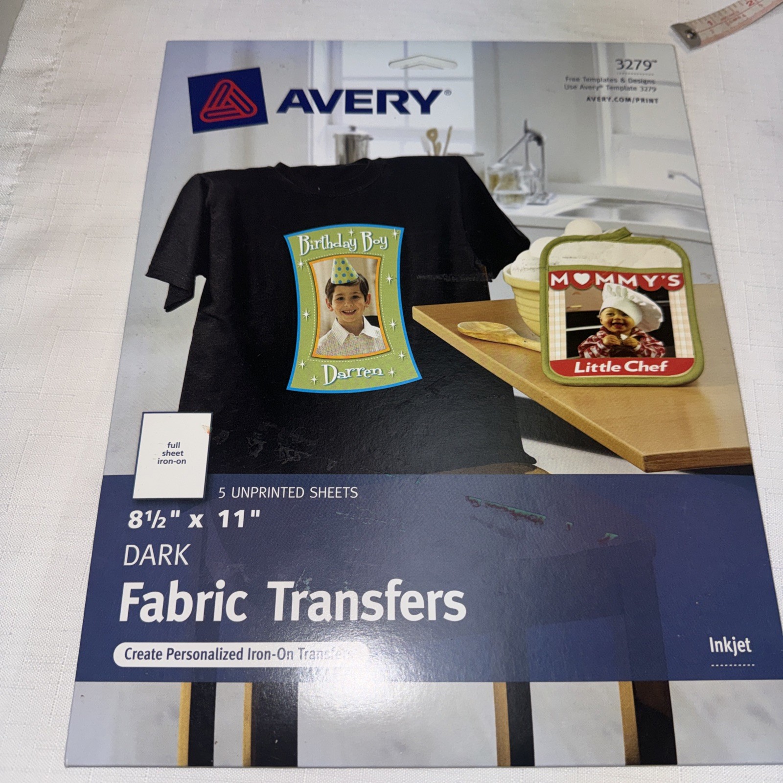 Avery Printable T-Shirt Iron-On Transfers Fabrics Inkjet Lots Of 4