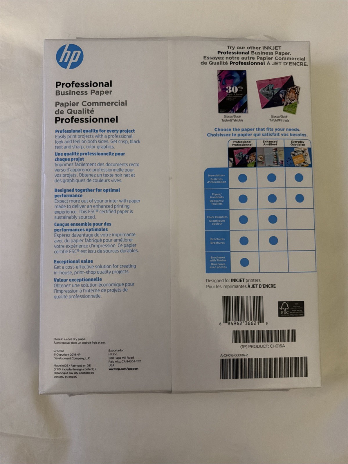 HP Professional 8.5×11 CH016A Matte Paper 150ct
