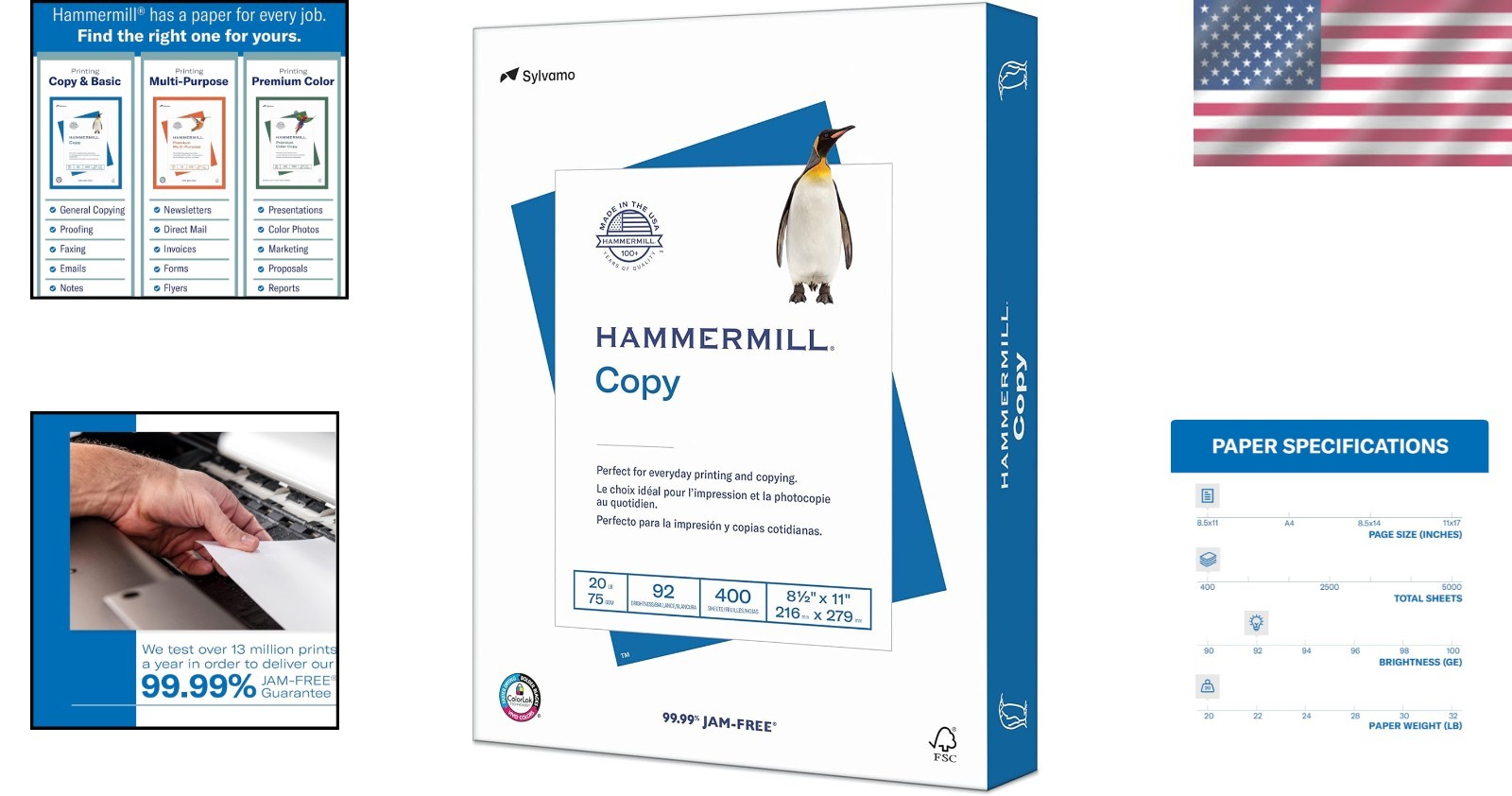 20 lb Copy Paper, 8.5 x 11 – 400 Sheets, 92 Bright for Vibrant Printing