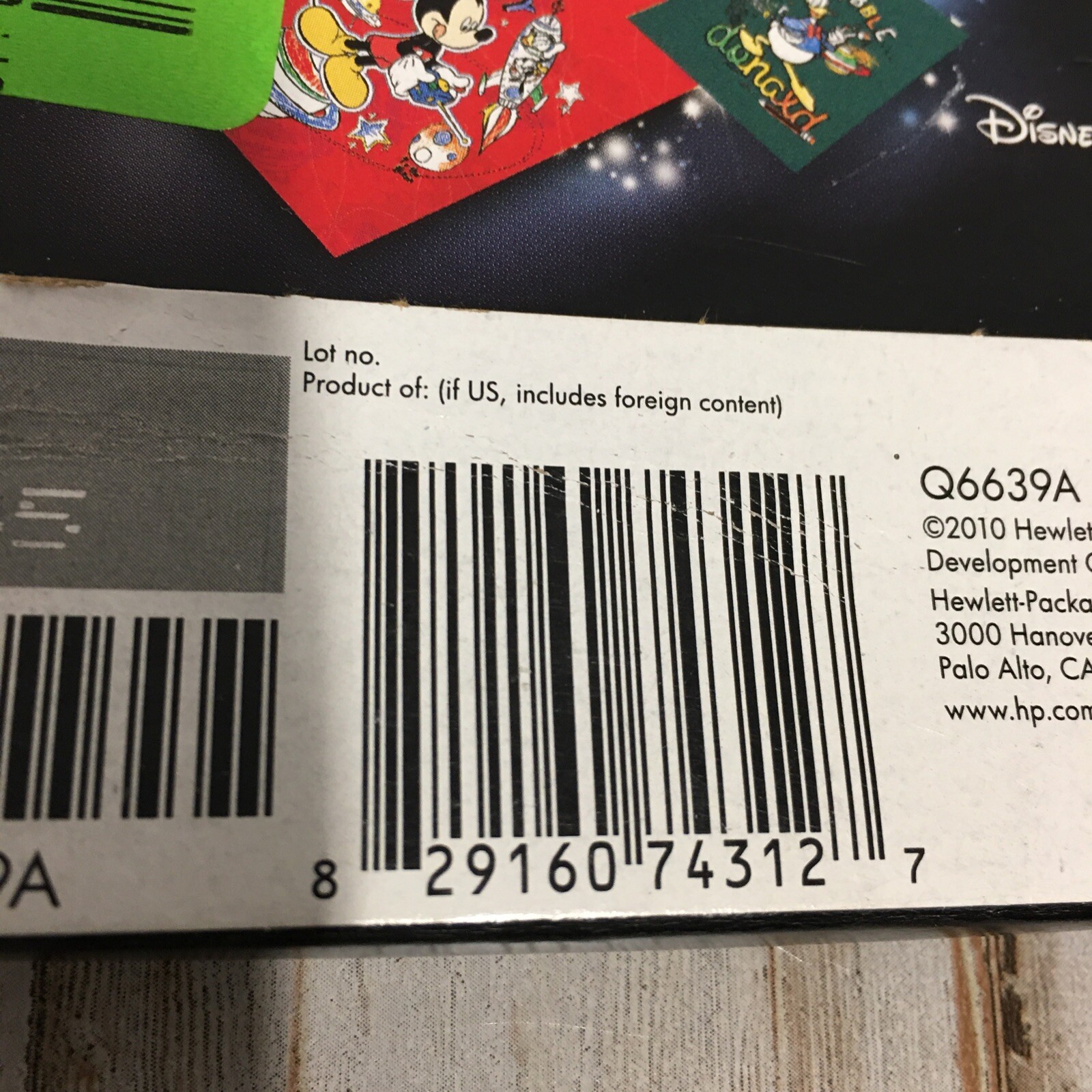 HP Advanced 4 X 6 Glossy Photo Paper Mickey Mouse On Box Cover 38 Sheets Total
