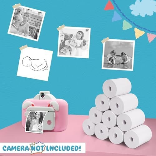 20 Rolls Print Paper for Children Instant Camera Refill Print Pape Kids Digital
