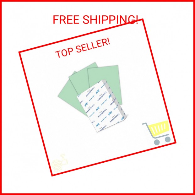 Hammermill Colored Paper, 20 lb Green Printer Paper, 8.5 x 11-1 Ream, 500 Sheets