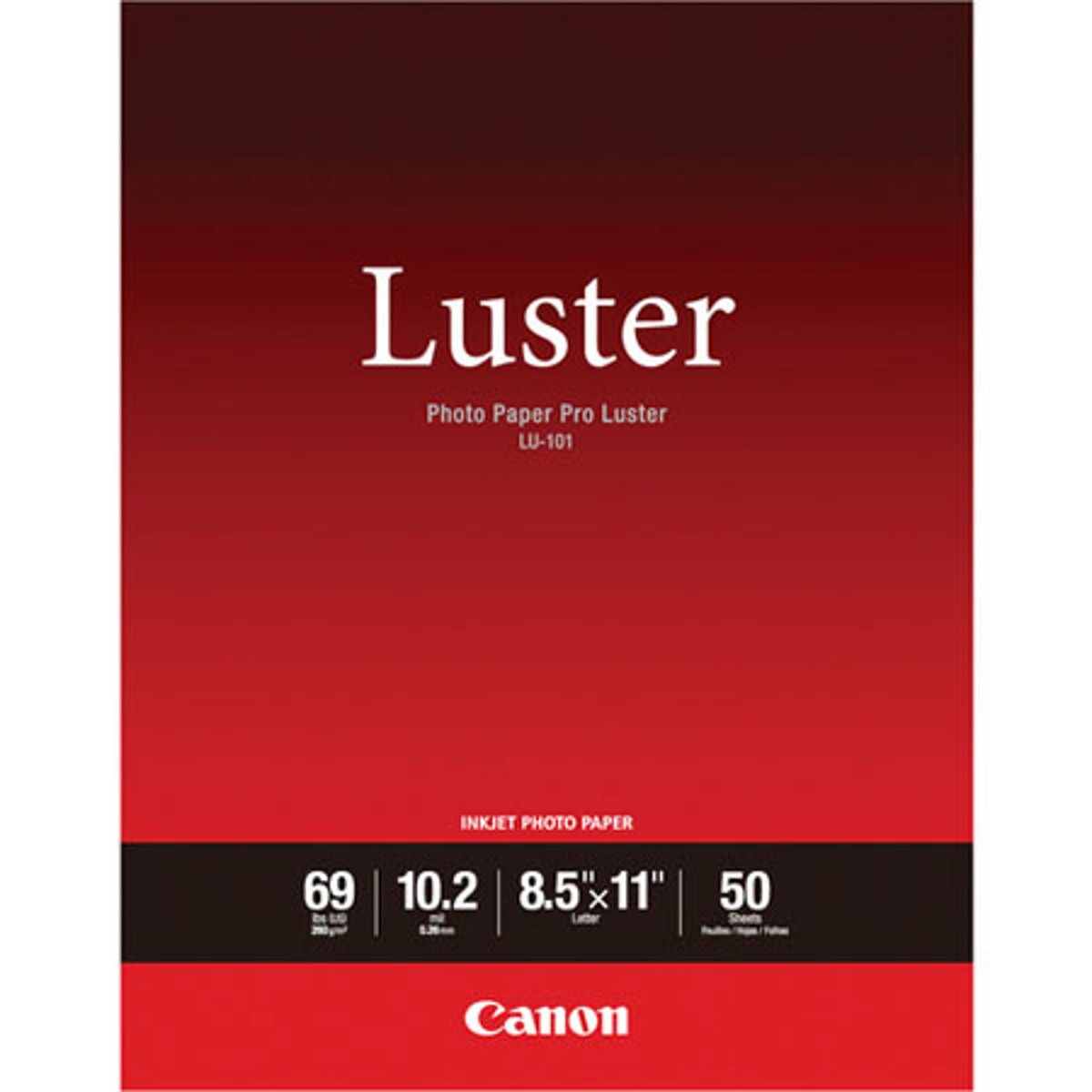 Canon 3 Pack Canon LU-101 Pro Luster Photo Paper (8.5×11″, 50 Sheets, 255 gsm)