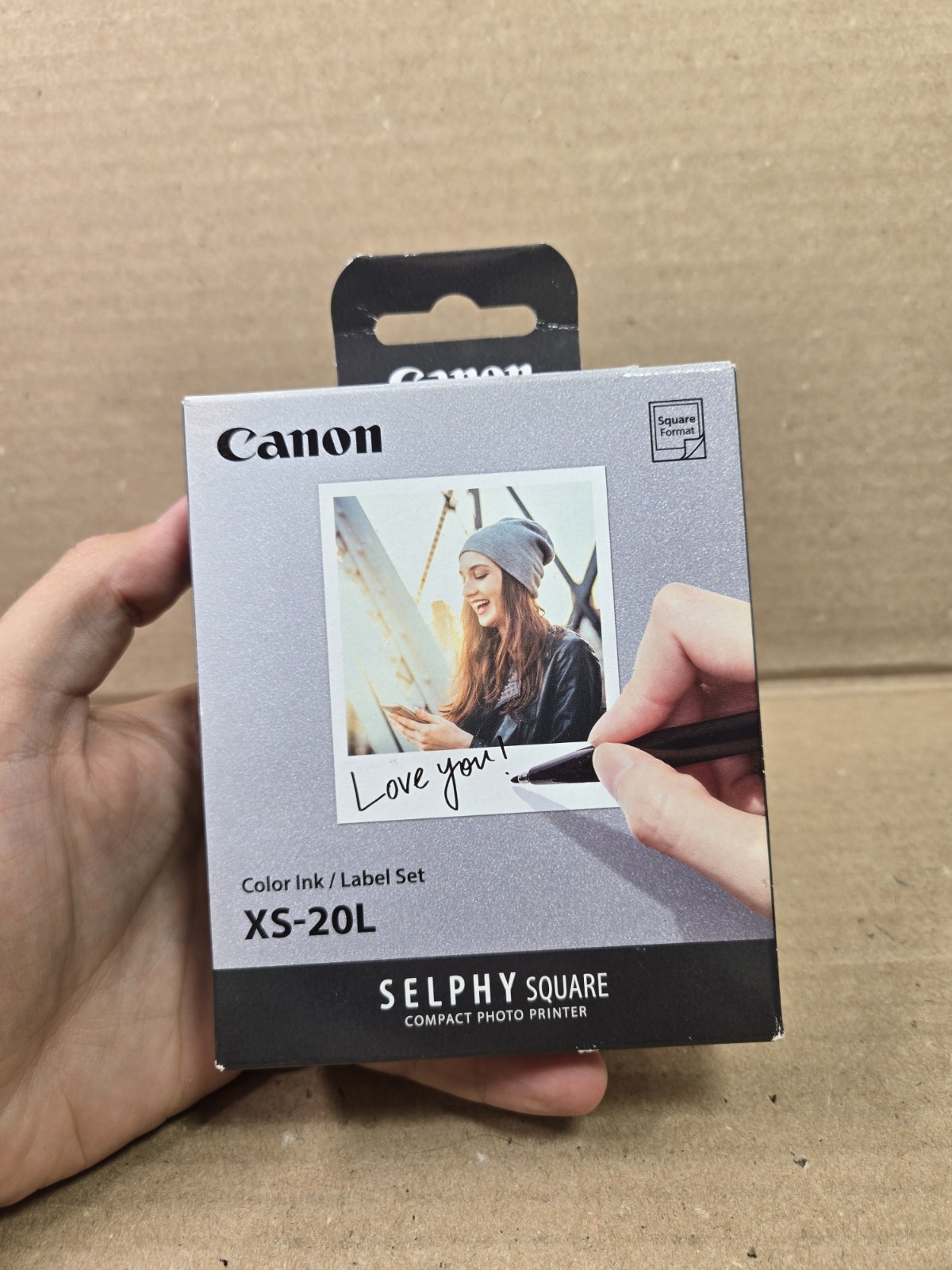 Canon XS-20L Colour Ink Label Set Selphy Square Paper 20 Sheets New Open Box
