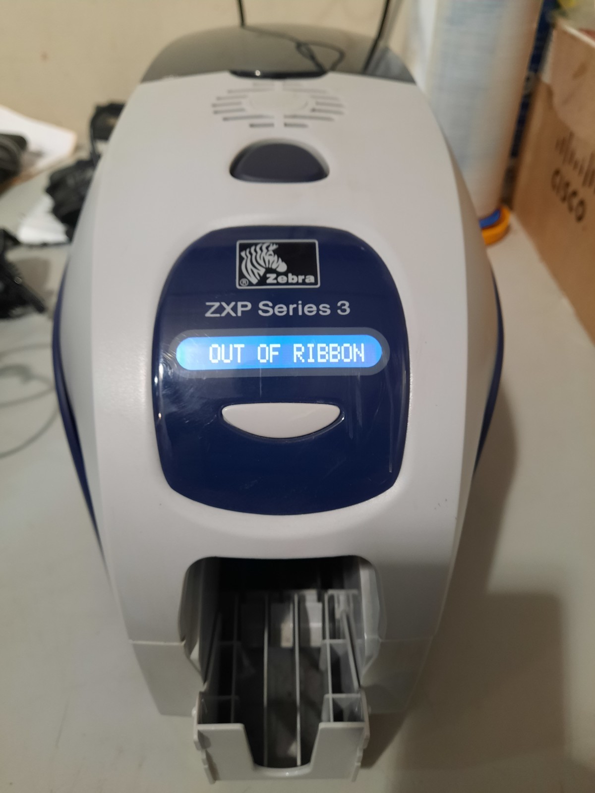 Zebra ZXP Series 3 Color Double Sided ID Card Printer-( Powers On )-FOR PARTS