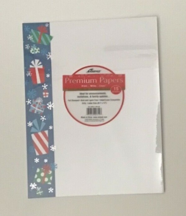 AMPAD Regal Mills Christmas Package 8.5″ X 11″ Printer Paper Acid Free 15 Sheets
