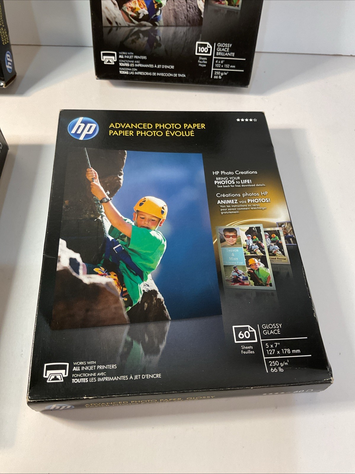 Hewlett Packard Photo Paper 4 Packs ,1 Soft Gloss, 2 Glossy ,300 4”x6”,60 – 5”x7
