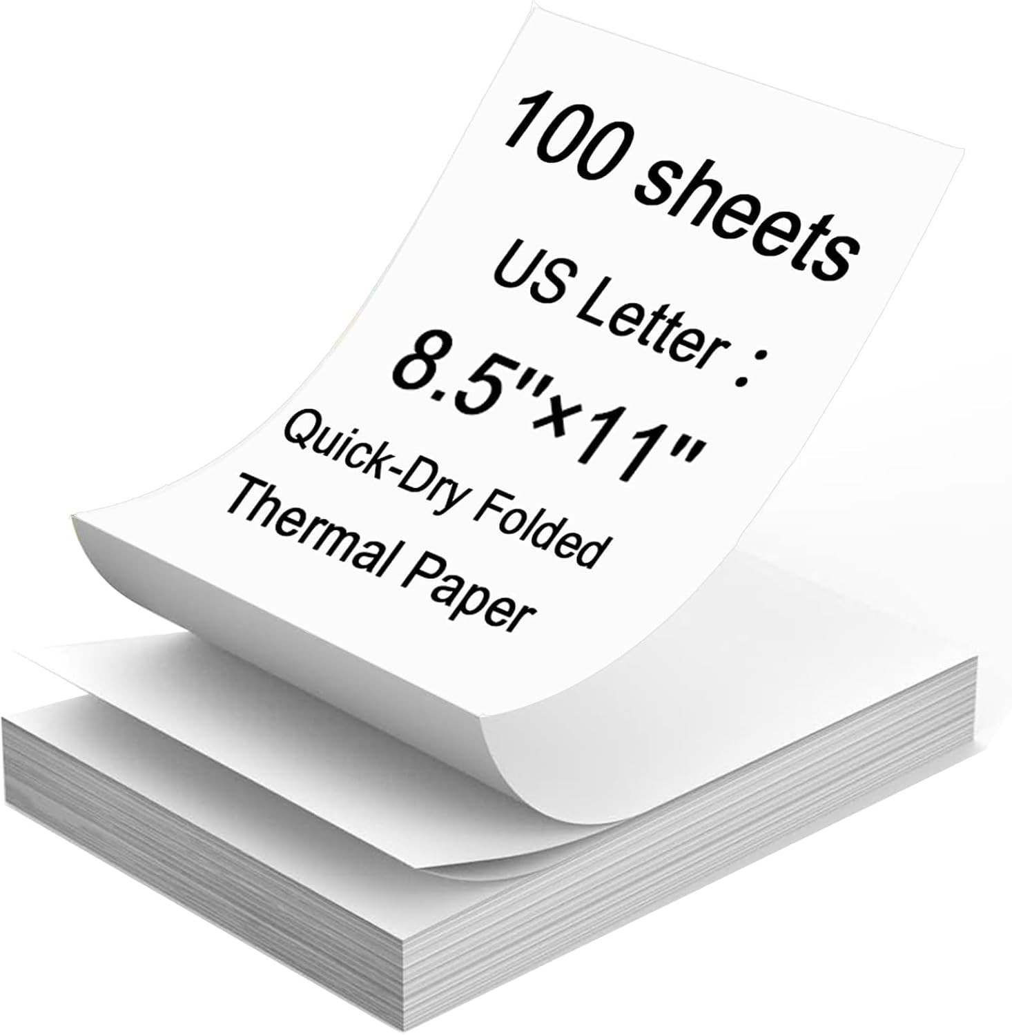 Papel Termico 8 5 x 11 Pulgadas 100 Hojas Carta Compatible Impresora Portatil