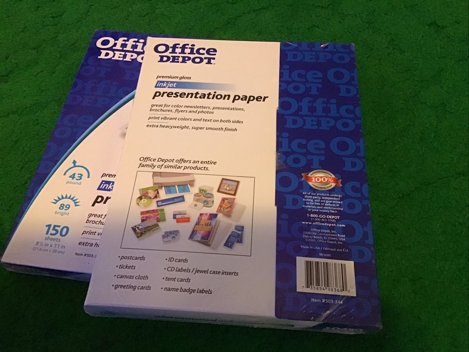 Office Depot Premium Color High Gloss Presentation Paper 8.5″ X 11″ 300 Sheets