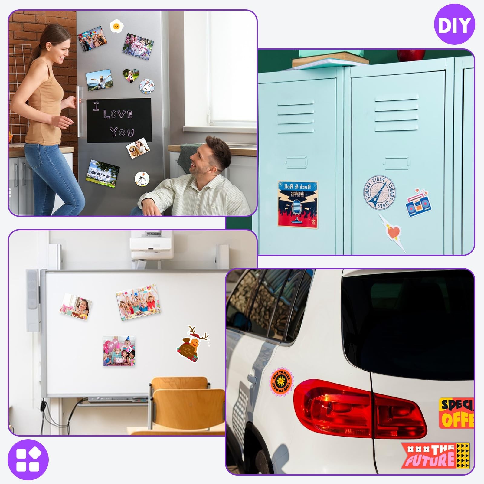 8Pcs Non Adhesive Magnetic Paper, 8.5×11 Inch for DIY Photo Crafts