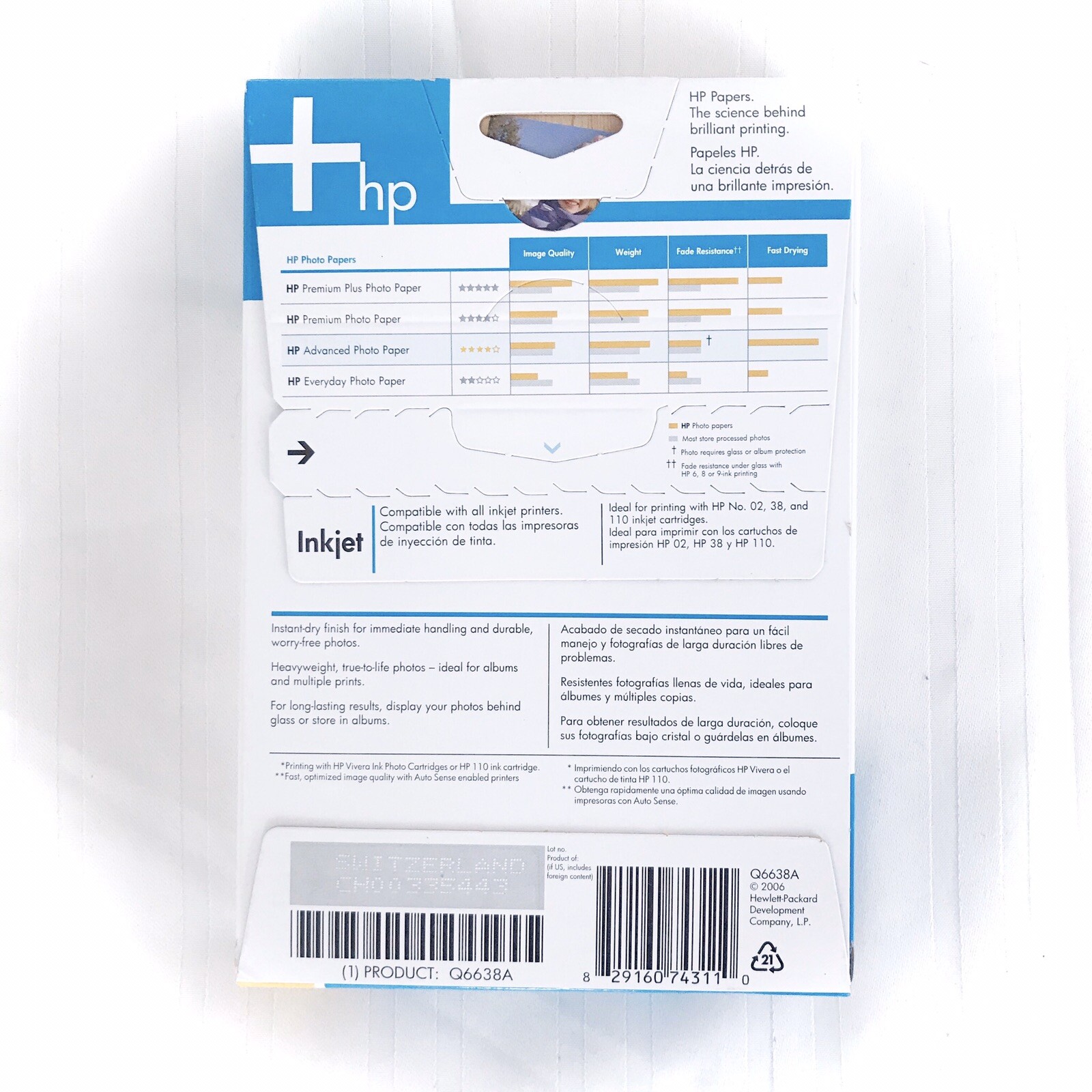 HP Advanced Glossy Photo Paper, 100 Sheets – 4×6″ – Q6638A