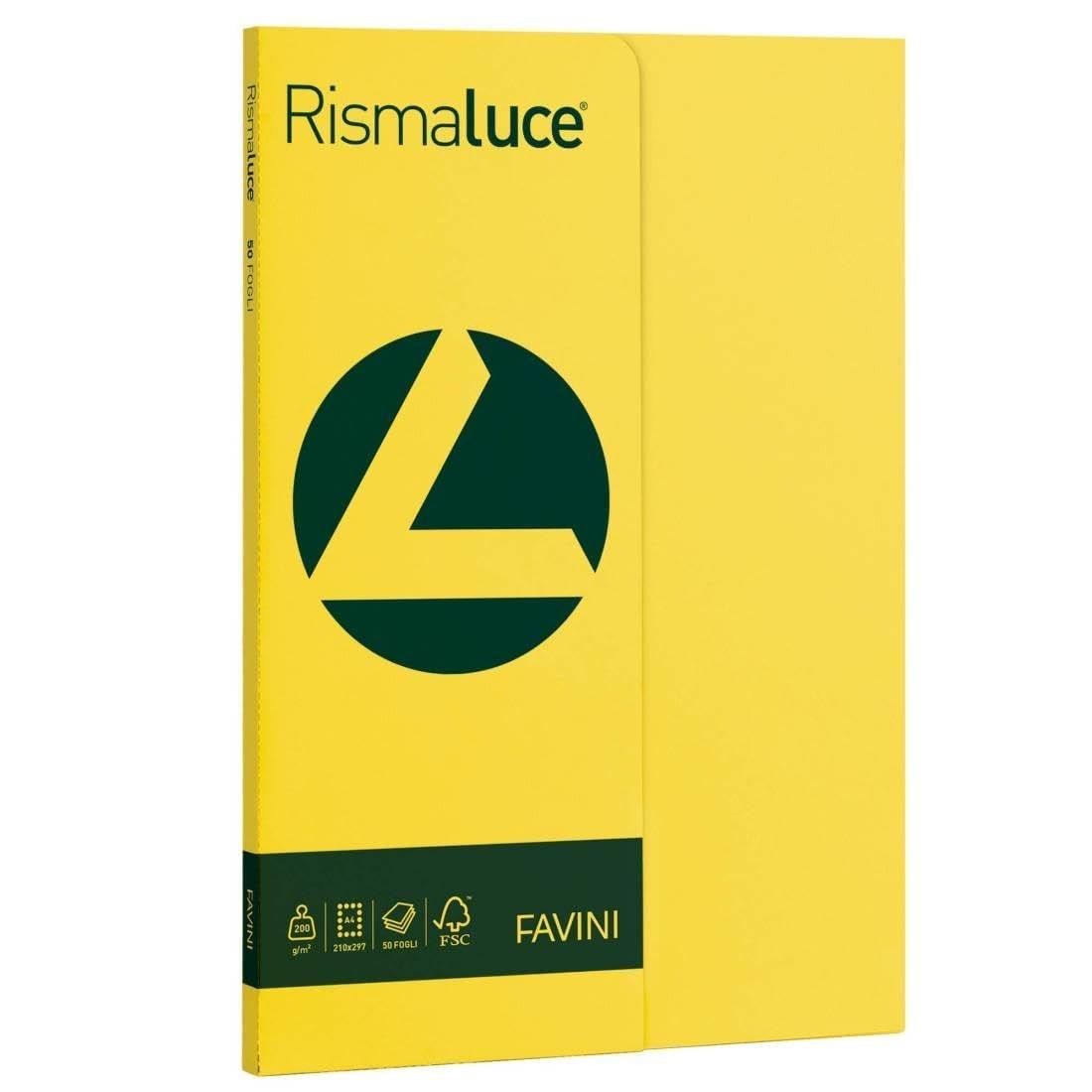 Rismaluce Small A4 50 Sheets 200gsm Colour Yellow Sun 53