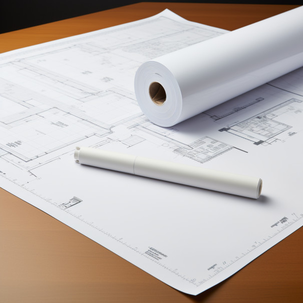 36” x 150′- 4 ROLLS – 24 lbs GIS PLOTTER PAPER CAD WIDE FORMAT BOND PAPER ROLLS