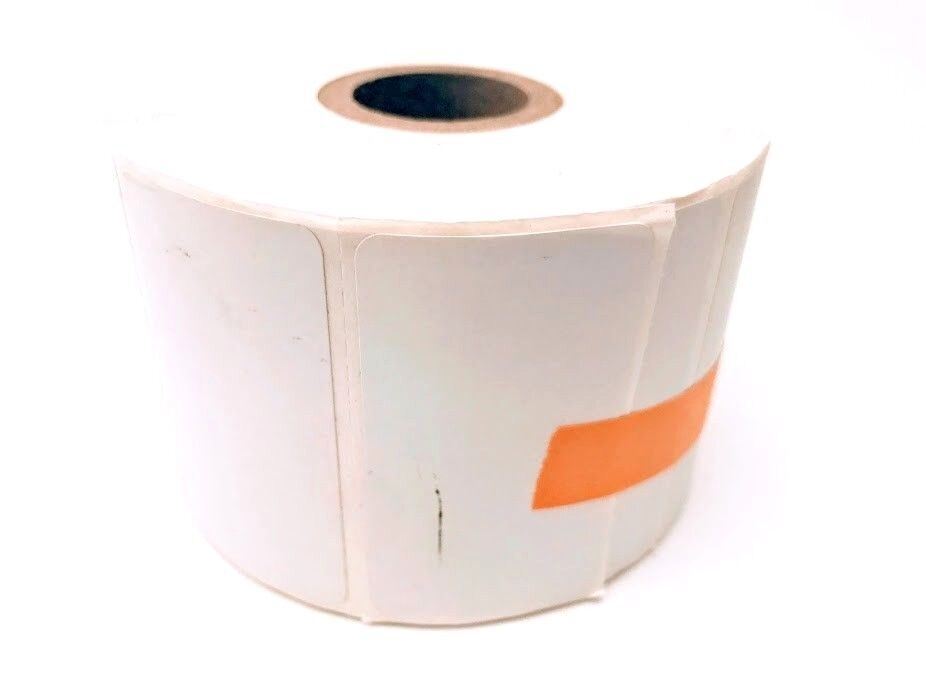 (12 Rolls, 1135p/r) Blank Label White / Gray Thermal Paper 1-1/4″ x 2-1/4″
