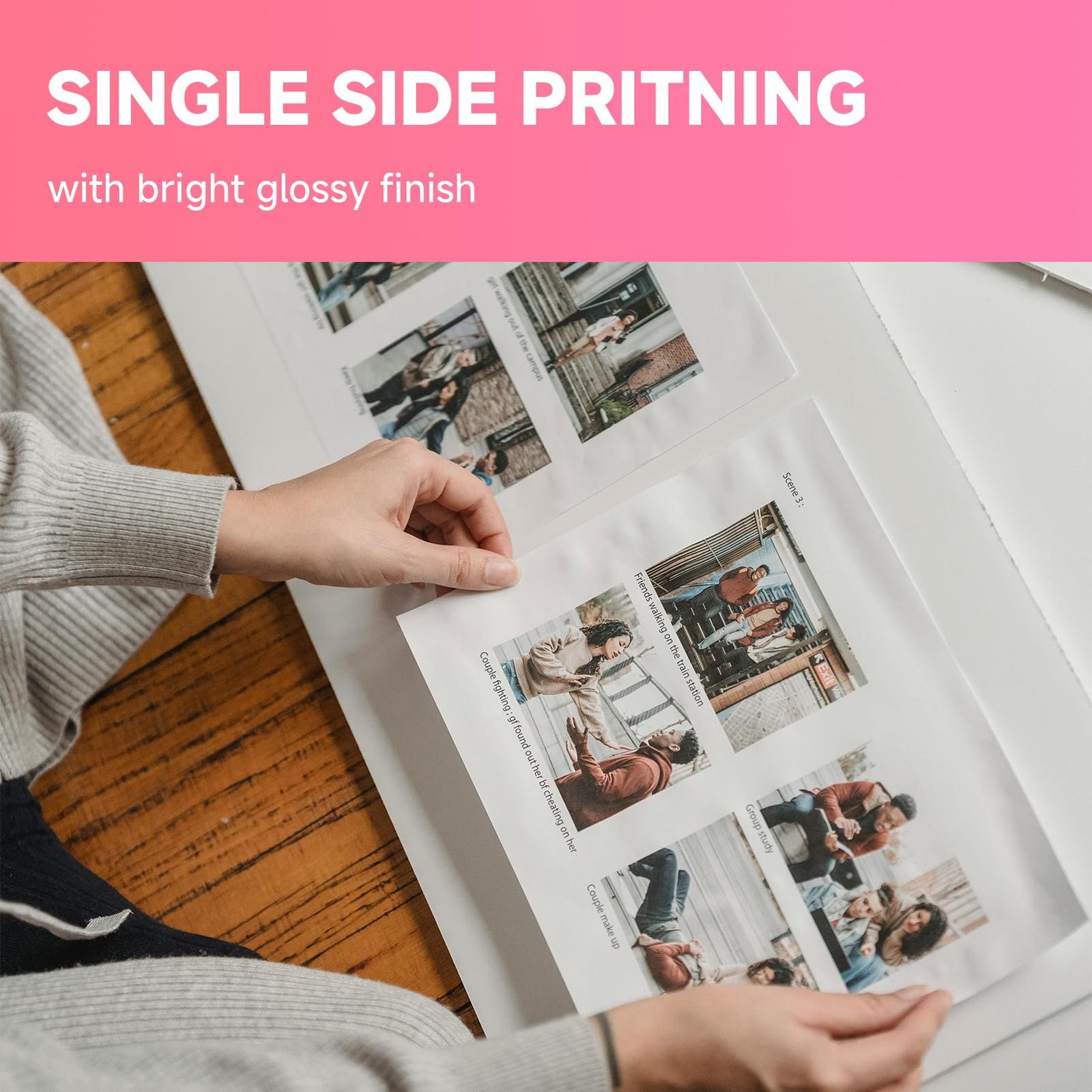 100 Sheets Professional Glossy Inkjet Photo Paper 13×19 Inch 180GSM Supply