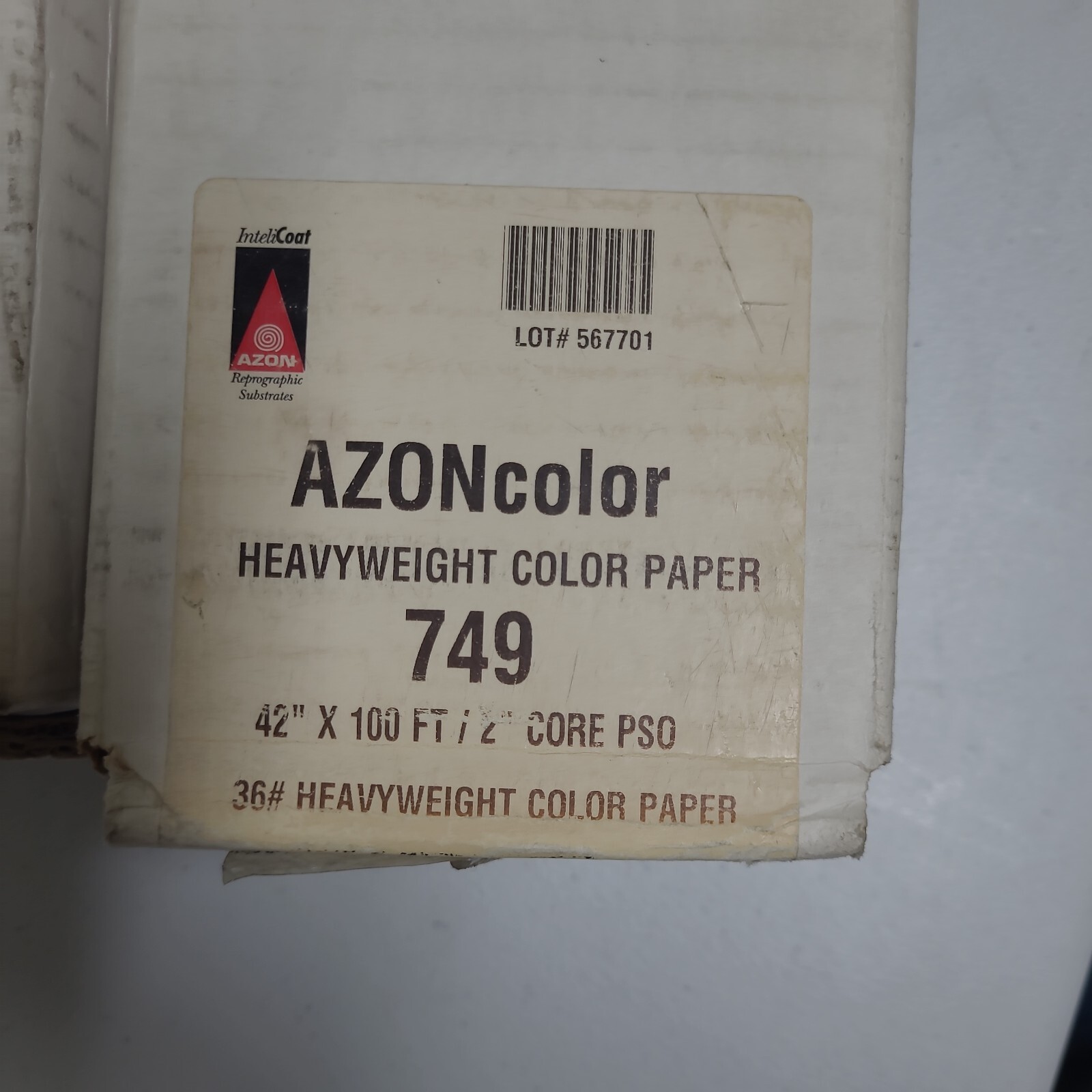 AZONcolor Heavyweight Color Paper 749 42″ x 100′ 2″ Core 36# (2 Rolls)