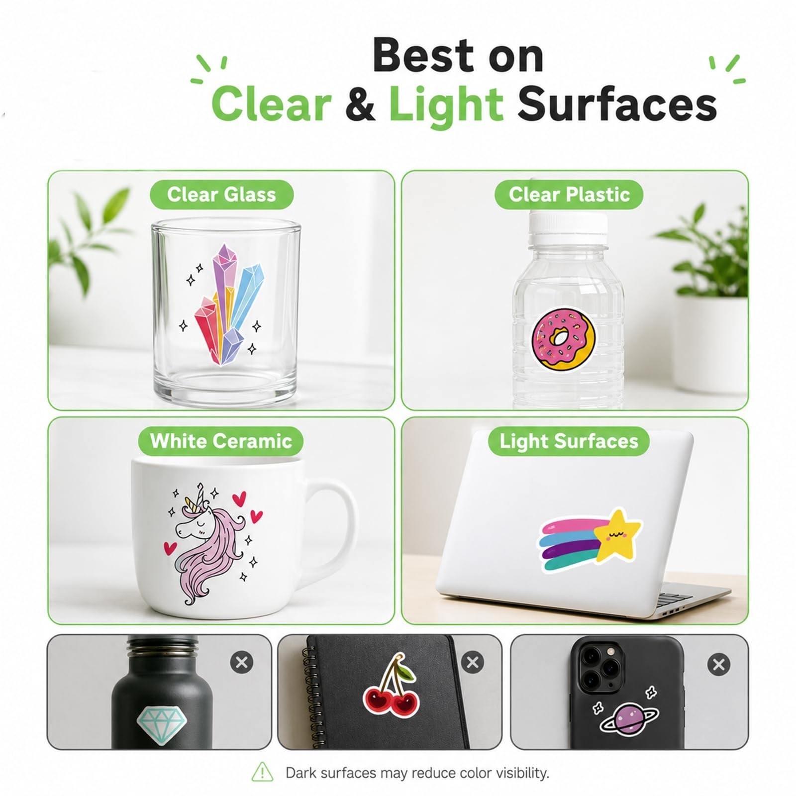 30 Sheets Premium Printable Clear Vinyl Sticker Paper for Inkjet Printers 8.5…