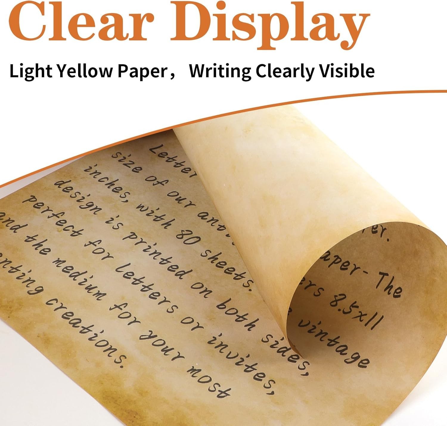Thick Antique Printer Paper – 80 Sheets, 8.5″ x 11″ for Crafts & Writing