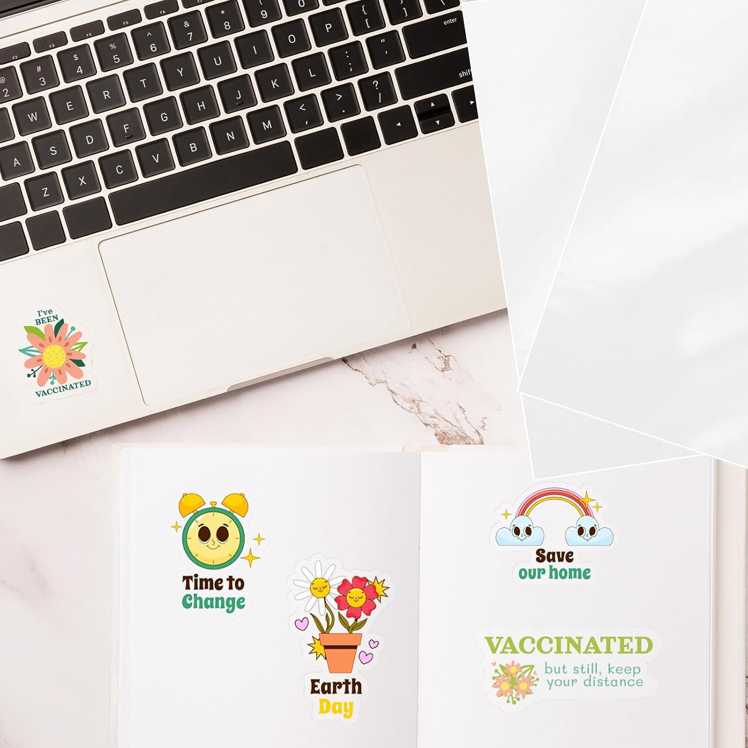 Printable Transparent Sticker Paper, Laser & Inkjet Printable 8.5 X 11 Inches