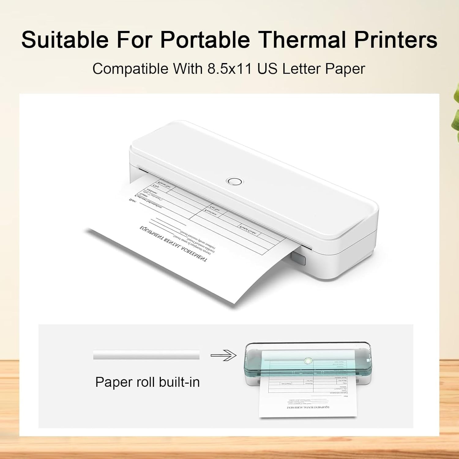 2-10 Rolls A4 Thermal Paper 8.5 x 11 US Letter Size Printer Paper 25 Sheet/Roll